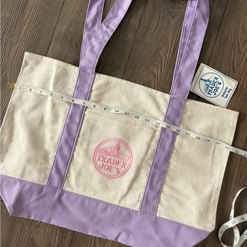 NWT Trader Joe's Large Lavender-Trim
Canvas Tote Bag Viral - Picture 2 of 2